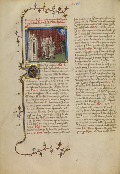Abraham, Sara i Lot autorstwa Master of Jean de Mandeville