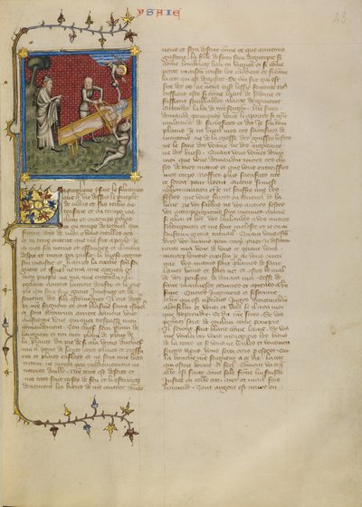 Izajasz rozcięty na dwie części autorstwa Master of Jean de Mandeville