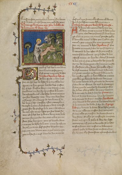 Stworzenie Adama autorstwa Master of Jean de Mandeville