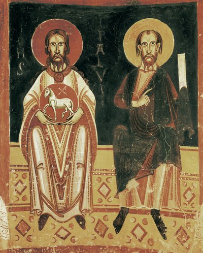 Detal prawy z przedstawieniem św. Pawła i św. Jana Chrzciciela autorstwa Master of Pedret
