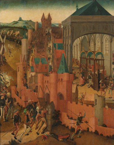 Oblężenie Rhenen Zdobycie Rhenen przez Jana II z Kleve w 1499 autorstwa Master of Rhenen
