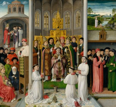 Sceny z życia św. Augustyna z Hippony, ca. 1490. autorstwa Master of Saint Augustine