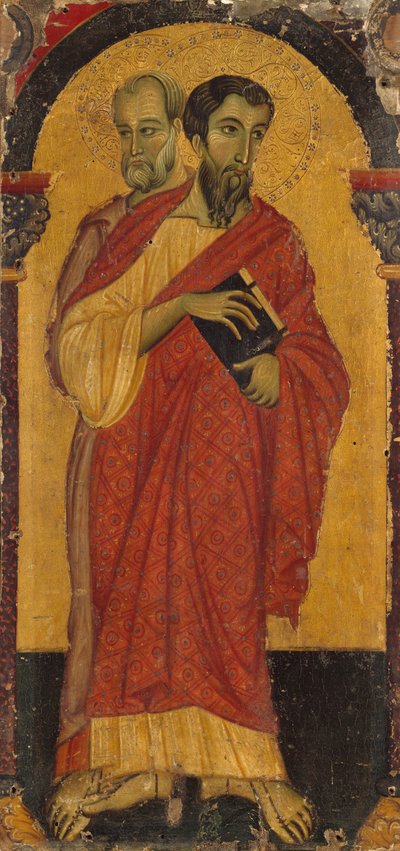 Święci Bartłomiej i Szymon, 1266-75. autorstwa Master of Saint Francis of Assisi