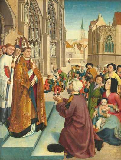 Epizody z życia biskupa Saint autorstwa Master of Saint Giles and Assistant