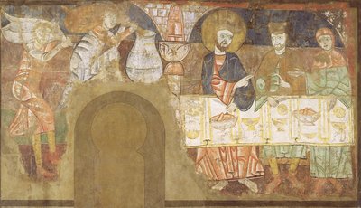 Wesele w Kanie, ok. 1150 r. (fresk na płótnie) autorstwa Master of San Baudelio de Berlanga