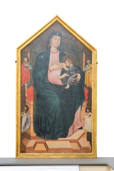 Madonna z Dzieciątkiem ze świętymi, ok. 1300 r. (panel) autorstwa Master of San Gaggio