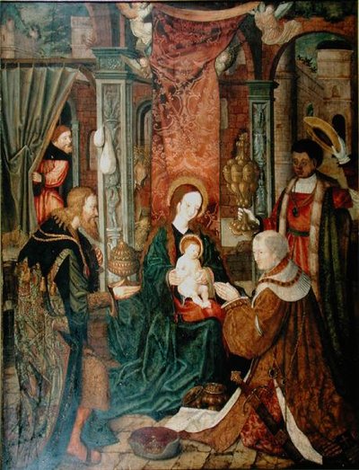 Pokłon Trzech Króli (zobacz 160861 dla pary) autorstwa Master of St. Severin