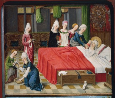 Narodziny Dziewicy autorstwa Master of the Aachen Altar