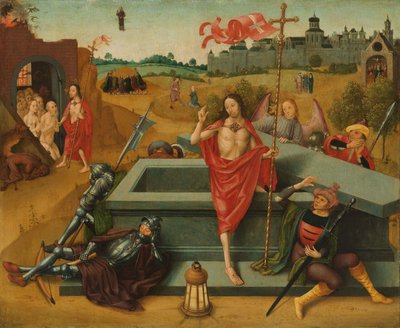 Zmartwychwstanie Chrystusa, ok. 1485-1500 (olej na desce) autorstwa Master of the Amsterdam Death of the Virgin