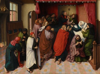 Śmierć Dziewicy, ok. 1500 (olej na desce) autorstwa Master of the Amsterdam Death of the Virgin