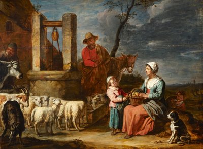 Rodzina chłopska przy studni autorstwa Master of the Béguins