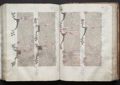 Mszał Gotha: Fol. 100v, tekst, ok. 1375. autorstwa Master of the Boqueteaux