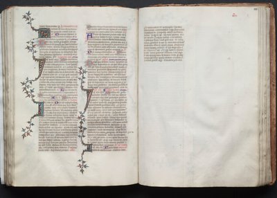 Mszał Gotha: Fol. 102r, Tekst, c. 1375. autorstwa Master of the Boqueteaux