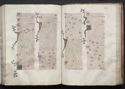 Mszał Gotha: Fol. 105r, Tekst, c. 1375. autorstwa Master of the Boqueteaux