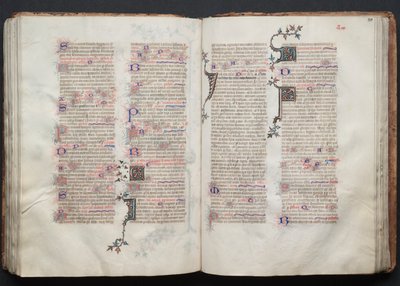 Mszał Gotha: Fol. 111r, Tekst, c. 1375. autorstwa Master of the Boqueteaux