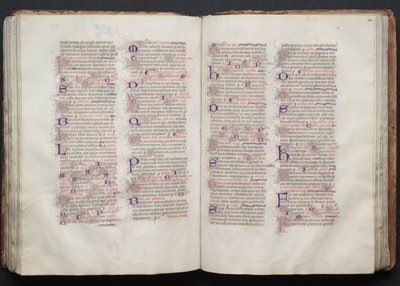 Mszał Gotha: Fol. 111v, Tekst, c. 1375. autorstwa Master of the Boqueteaux
