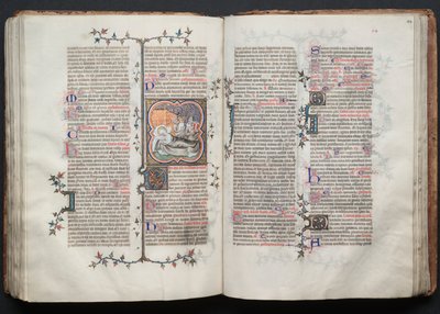Mszał Gotha: Fol. 114r, Tekst, ok. n.e. 1375. autorstwa Master of the Boqueteaux