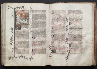 Mszał Gotha: Fol. 123r, Tekst, c. 1375. autorstwa Master of the Boqueteaux