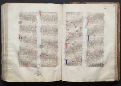 Mszał Gotha: Fol. 130v, Tekst, c. 1375. autorstwa Master of the Boqueteaux