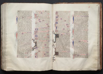 Mszał Gotha: Fol. 131v, tekst, ok. 1375. autorstwa Master of the Boqueteaux