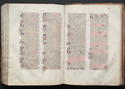 Mszał Gotha: Fol. 141v, Tekst, c. 1375. autorstwa Master of the Boqueteaux