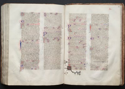 Mszał Gotha: Fol. 142v, Tekst, c. 1375. autorstwa Master of the Boqueteaux