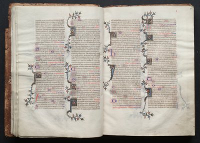Mszał Gotha: Fol. 15r, Tekst , c. 1375. autorstwa Master of the Boqueteaux