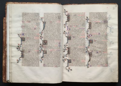 Mszał Gotha: Fol. 19v, Tekst, c. 1375. autorstwa Master of the Boqueteaux