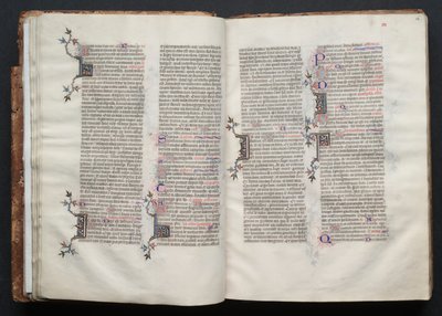 Mszał Gotha: Fol. 25v, tekst, ok. 1375. autorstwa Master of the Boqueteaux