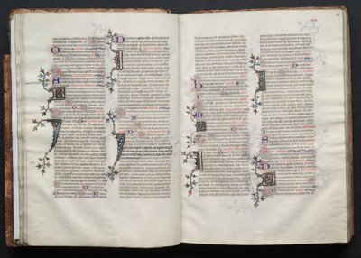 Mszał Gotha: Fol. 28r, Tekst, c. 1375. autorstwa Master of the Boqueteaux