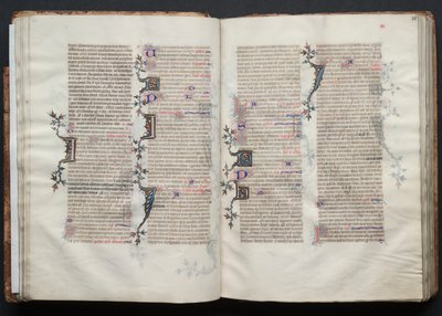 Mszał Gotha: Fol. 30v, tekst, ok. 1375. autorstwa Master of the Boqueteaux