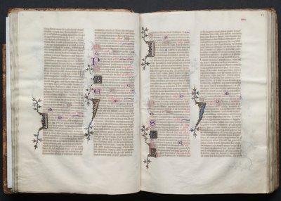 Mszał Gotha: Fol. 34r, Tekst, c. 1375. autorstwa Master of the Boqueteaux