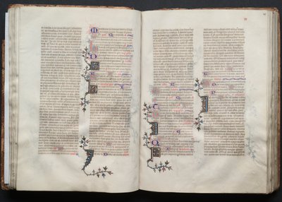 Mszał Gotha: Fol. 40r, Tekst, c. 1375. autorstwa Master of the Boqueteaux