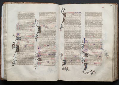 Mszał Gotha: Fol. 41r, Tekst, c. 1375. autorstwa Master of the Boqueteaux