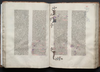 Mszał Gotha: Fol. 47v, Tekst, c. 1375. autorstwa Master of the Boqueteaux