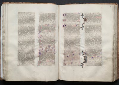 Mszał Gotha: Fol. 50r, Tekst, c. 1375. autorstwa Master of the Boqueteaux