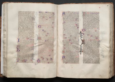 Mszał Gotha: Fol. 50v, tekst, ok. 1375. autorstwa Master of the Boqueteaux