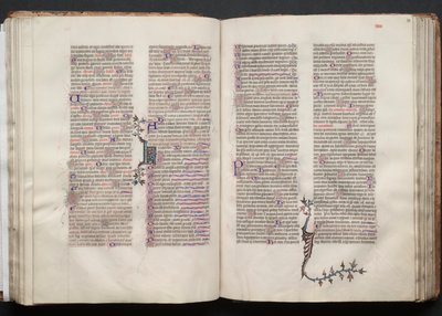 Mszał Gotha: Fol. 54r, Tekst, c. 1375. autorstwa Master of the Boqueteaux