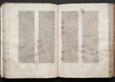 Mszał Gotha: Fol. 54v, Tekst, c. 1375. autorstwa Master of the Boqueteaux