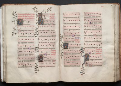 Mszał Gotha: Fol. 58r, Tekst, c. 1375. autorstwa Master of the Boqueteaux