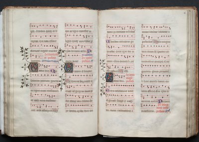 Mszał Gotha: Fol. 60r, Tekst, c. 1375. autorstwa Master of the Boqueteaux