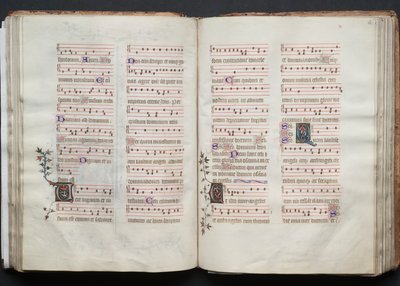 Mszał Gotha: Fol. 62r, Tekst, c. 1375. autorstwa Master of the Boqueteaux
