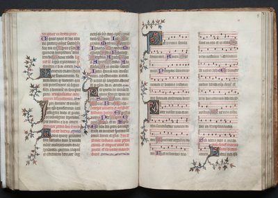 Mszał Gotha: Fol. 67r, Tekst, c. 1375. autorstwa Master of the Boqueteaux