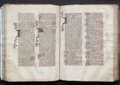 Mszał Gotha: Fol. 73r, Tekst, c. 1375. autorstwa Master of the Boqueteaux