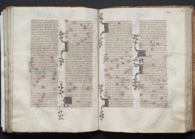Mszał Gotha: Fol. 80r, Tekst, ok. 1375. autorstwa Master of the Boqueteaux