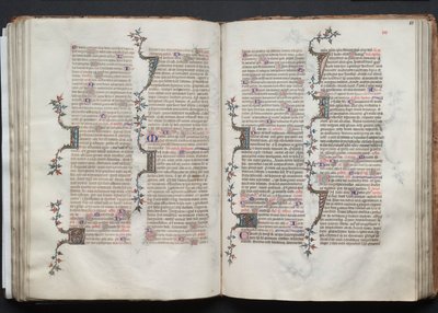 Mszał Gotha: Fol. 81r, Tekst, c. 1375. autorstwa Master of the Boqueteaux
