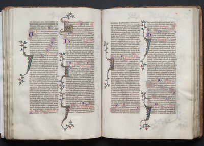 Mszał Gotha: Fol. 82r, Tekst, c. 1375. autorstwa Master of the Boqueteaux