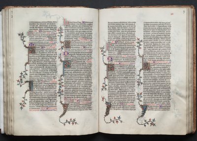 Mszał Gotha: Fol. 86v, Tekst, c. 1375. autorstwa Master of the Boqueteaux