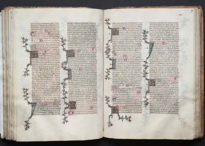Mszał Gotha: Fol. 90v, tekst, ok. 1375. autorstwa Master of the Boqueteaux
