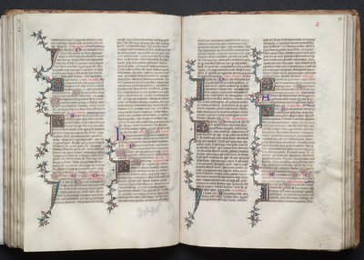 Mszał Gotha: Fol. 91v, Tekst, c. 1375. autorstwa Master of the Boqueteaux